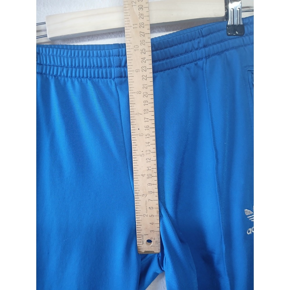 Adidas Vintage Original Track Beckenbauer Satin Pants Streetwear Blue Medium - Picture 5 of 12
